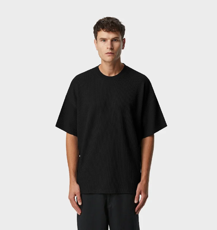 Waffle Box Tee - Black